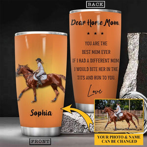 Personalized Horse Mom Tumbler Printed 22MAY-HY31