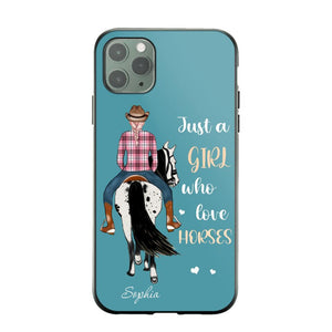 Personalized Just A Girl Love Horses Phone Case Printed 22MAY-HY31