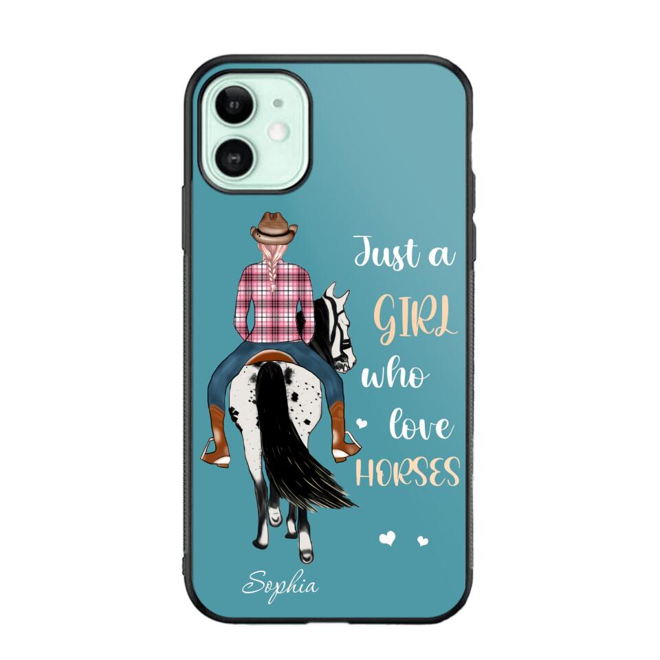 Personalized Just A Girl Love Horses Phone Case Printed 22MAY-HY31