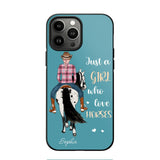 Personalized Just A Girl Love Horses Phone Case Printed 22MAY-HY31