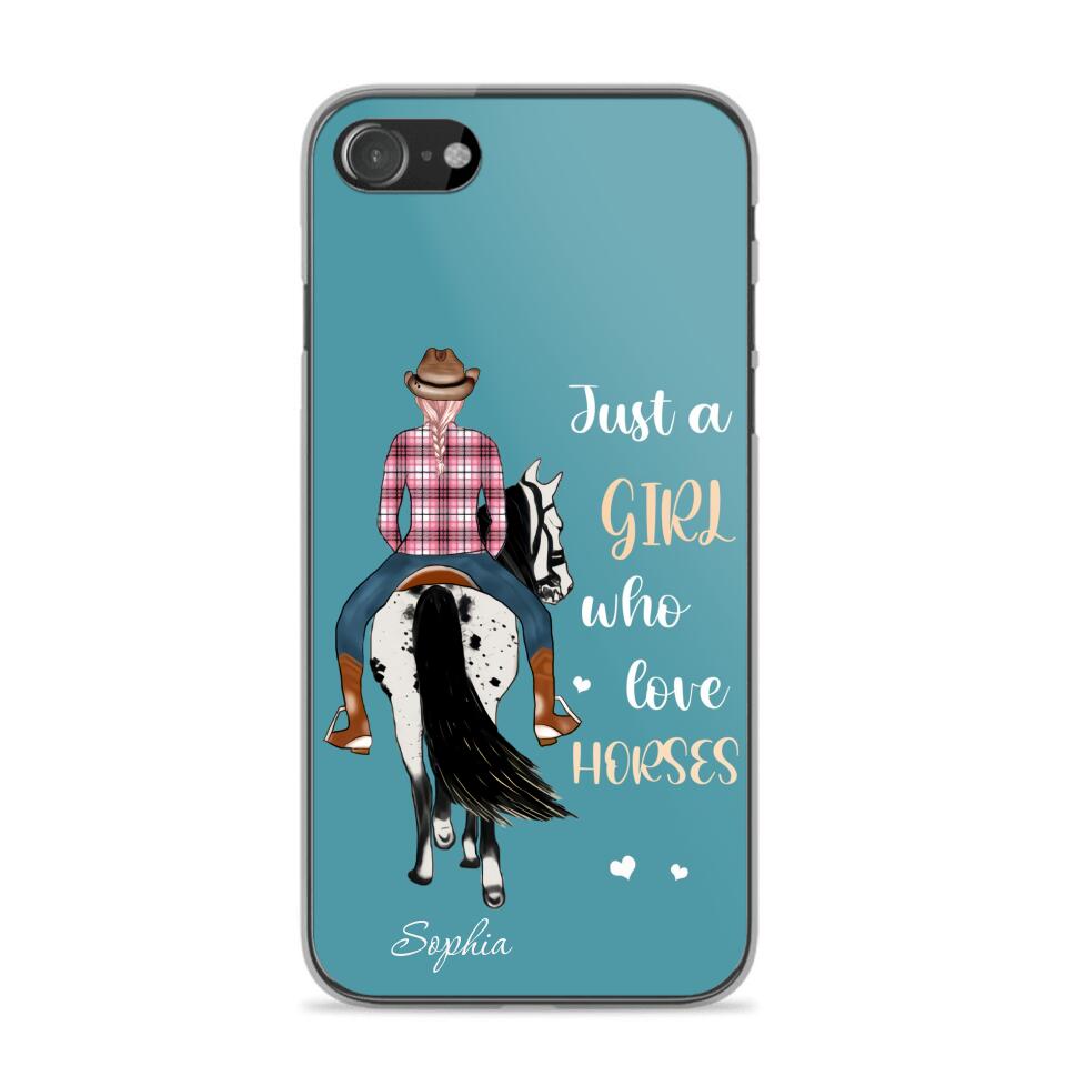 Personalized Just A Girl Love Horses Phone Case Printed 22MAY-HY31