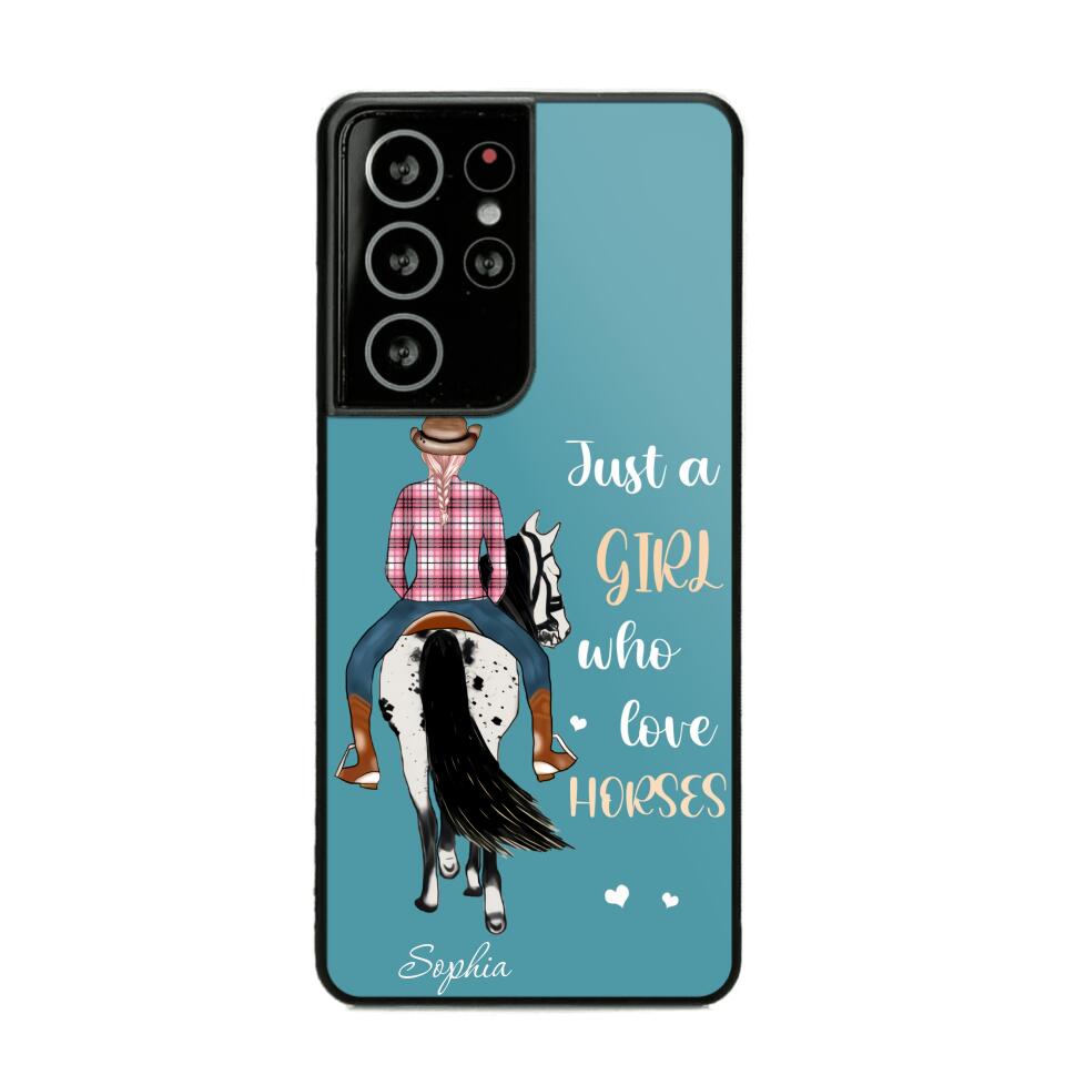 Personalized Just A Girl Love Horses Phone Case Printed 22MAY-HY31