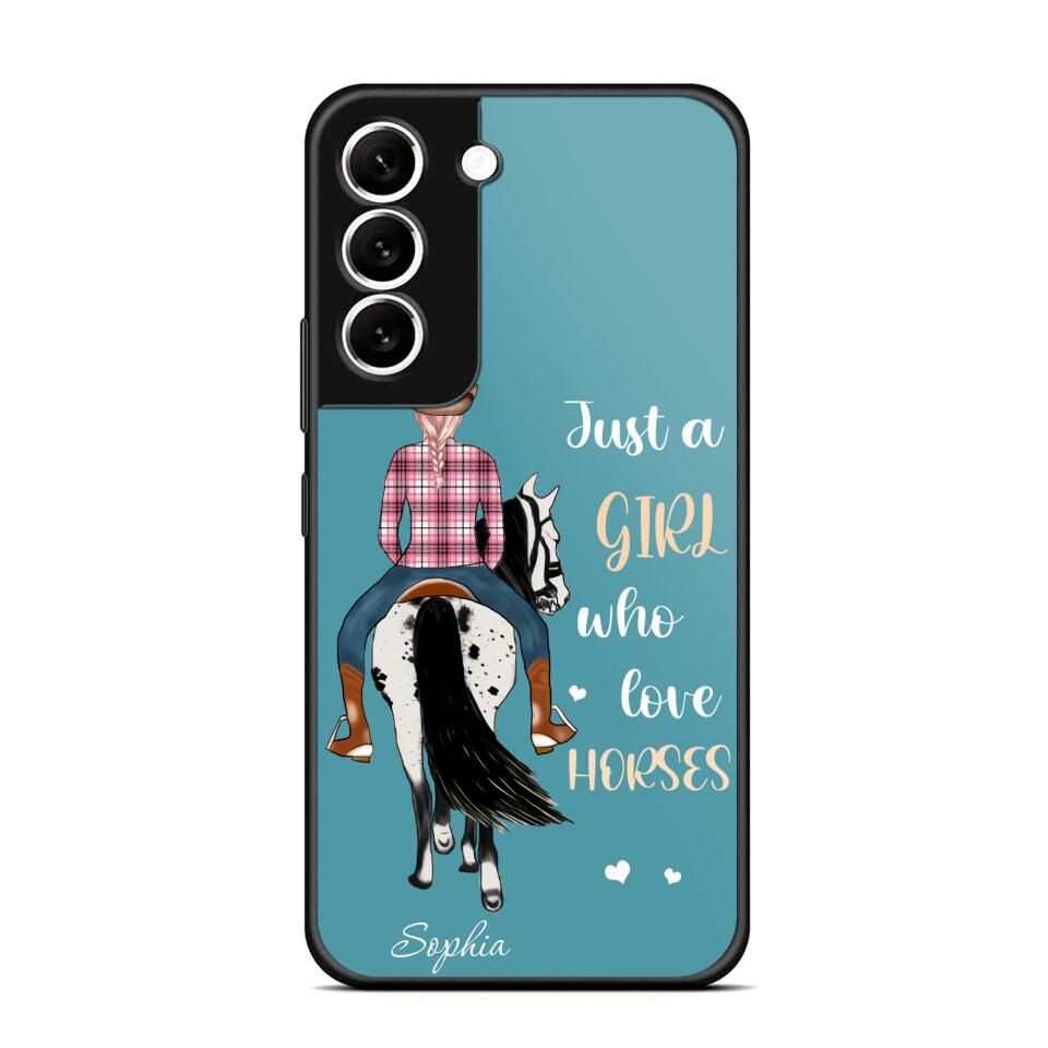 Personalized Just A Girl Love Horses Phone Case Printed 22MAY-HY31