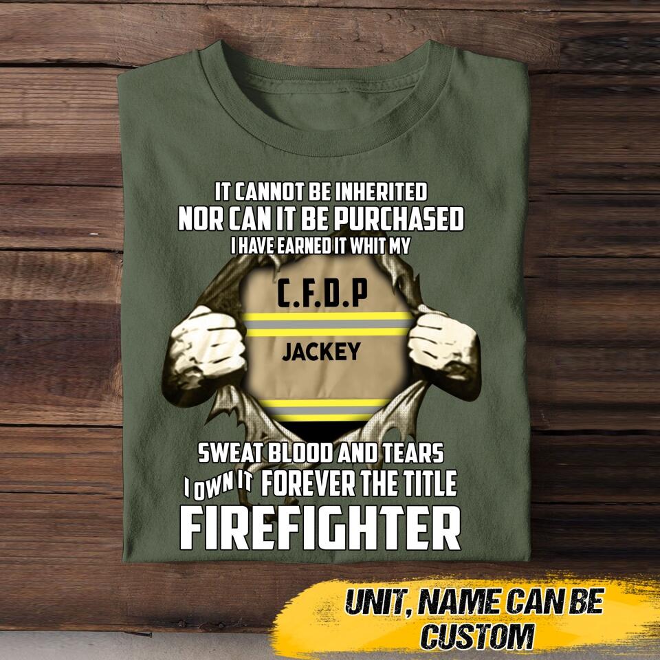 Personalized Canadian Firefighter Tshirt Printed QTVQ0106