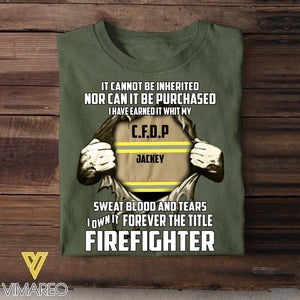 Personalized Canadian Firefighter Tshirt Printed QTVQ0106