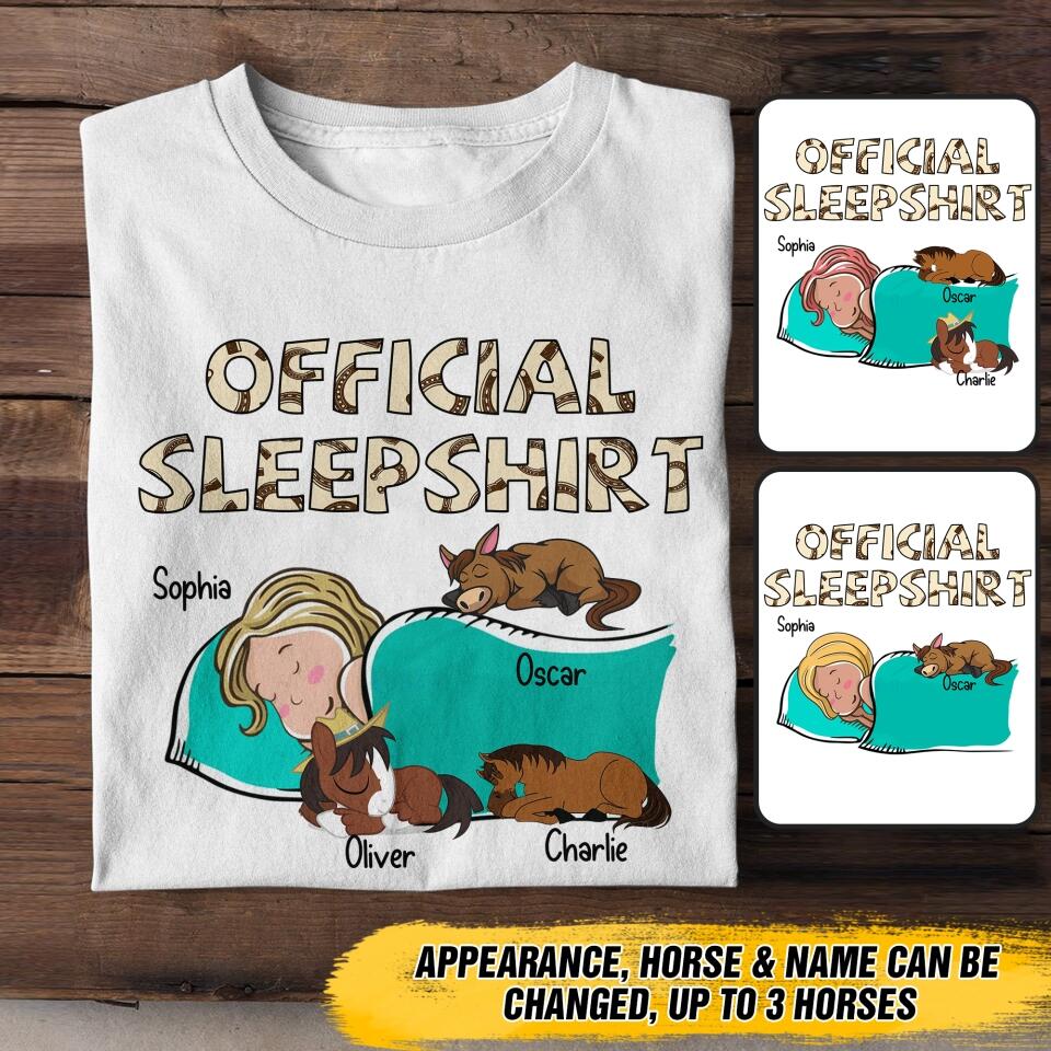 Personalized Official Sleepshirt Horse Tshirt Printed NQDT3005