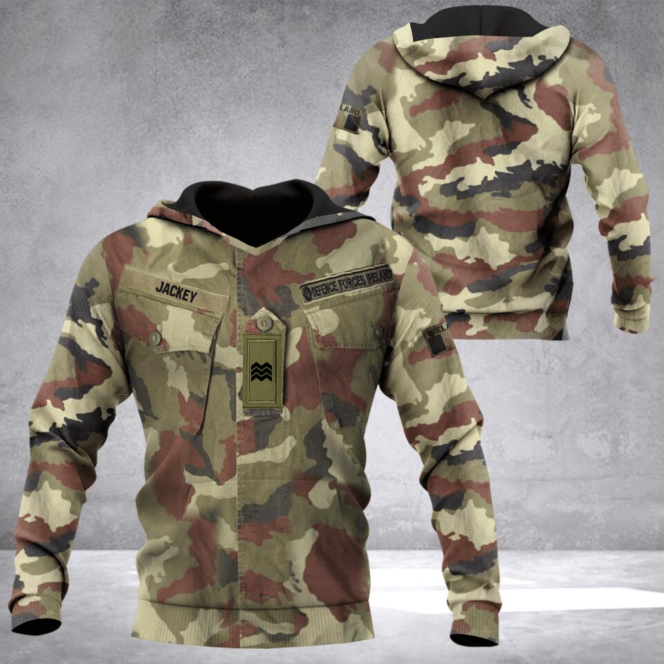 Personalized Irish Soldier Camo Hoodie 3D Printed 22JUL-DT02