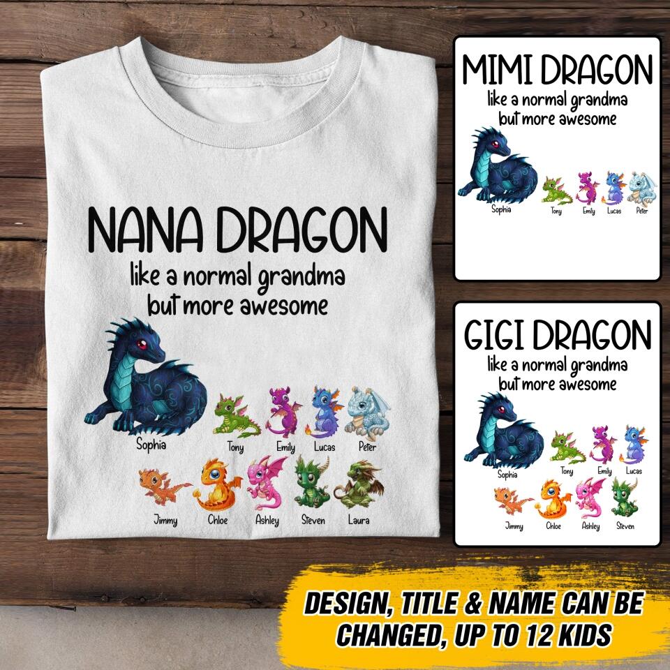 Personalized Nana Dragon Tshirt Printed NQDT0106