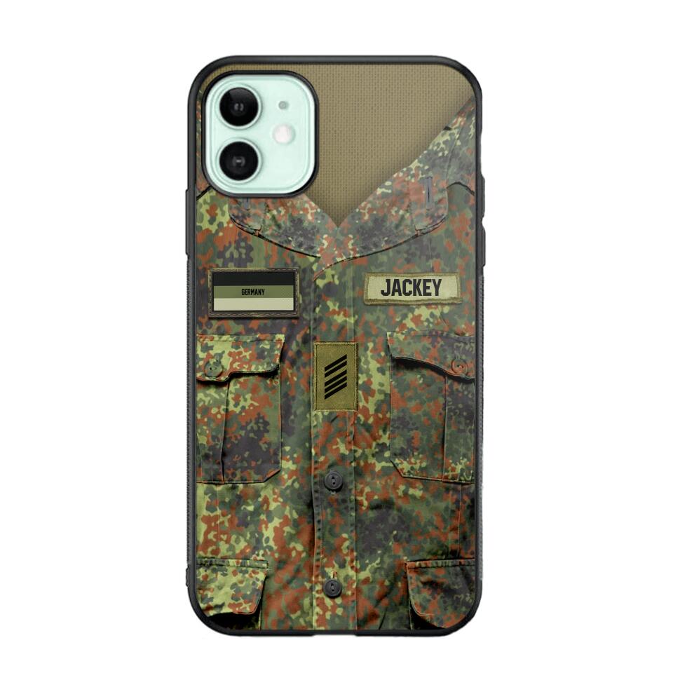 Personalized German Soldier Phone Case Printed 22JUL-HQ04