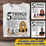 Personalized 5 Things You Should Know About This Horse Mom Tshirt NQDT0206