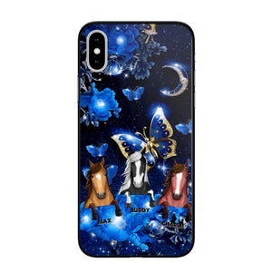 Personalized Horse Butterfly Background Phonecase NQHC0206