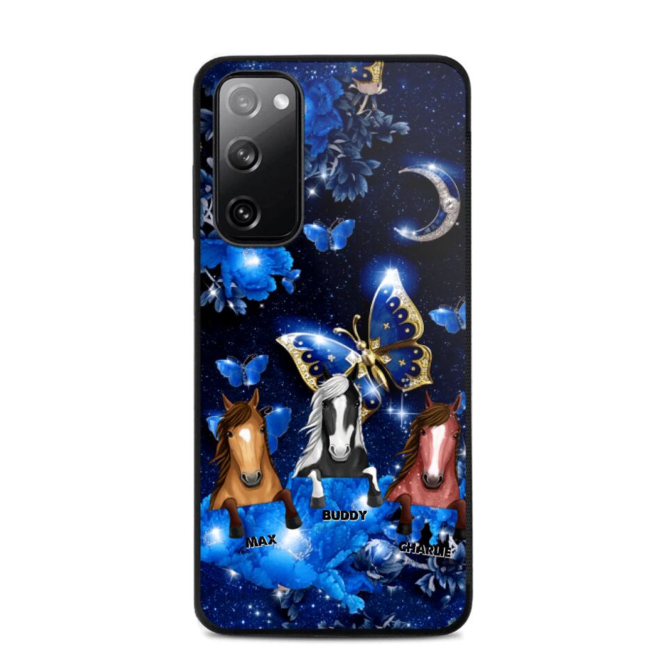 Personalized Horse Butterfly Background Phonecase NQHC0206