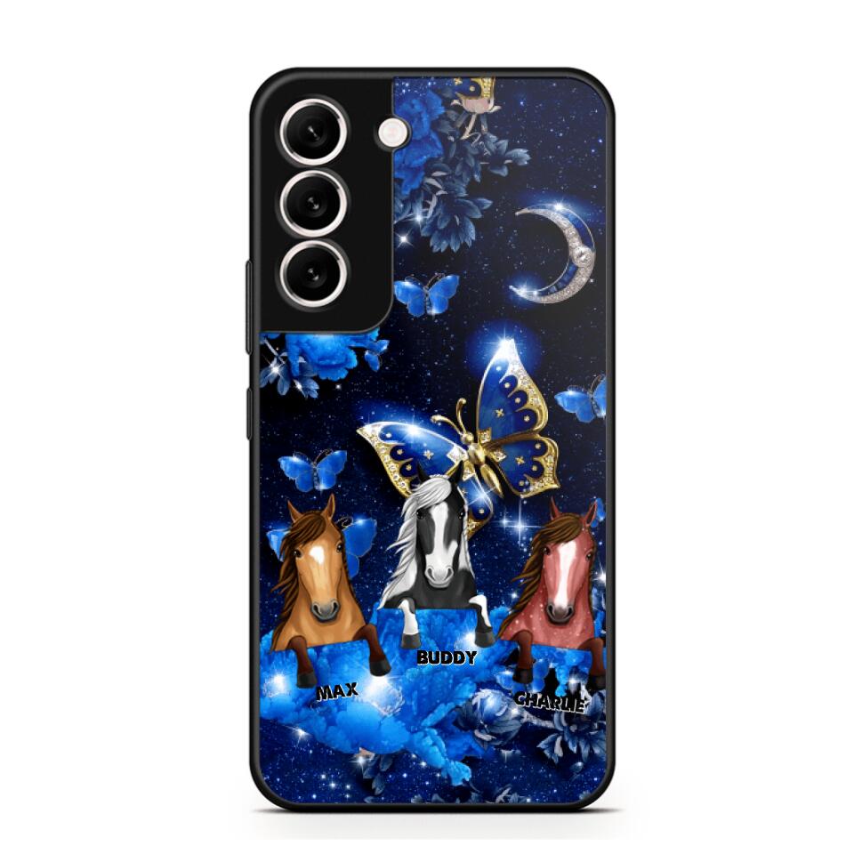 Personalized Horse Butterfly Background Phonecase NQHC0206