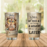 Personalized Owl Book or Reading Lovers With Coffee Tumbler NQDT0306