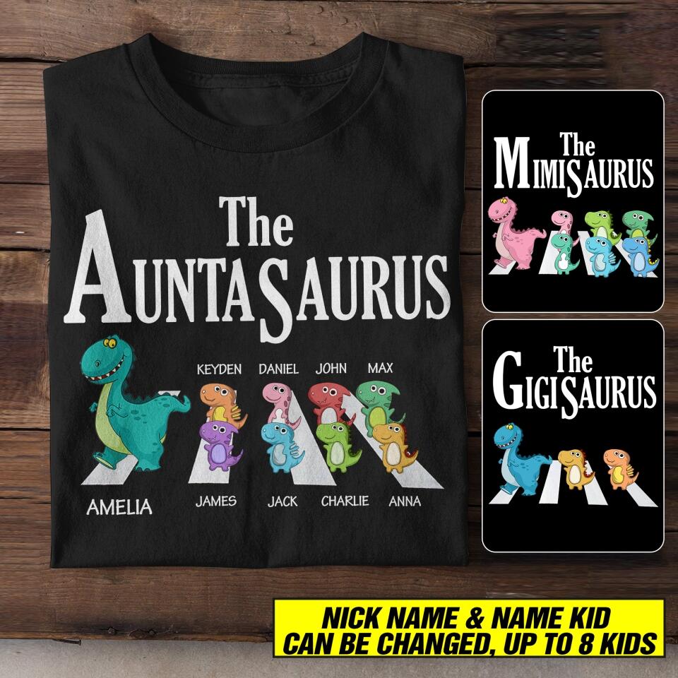 Personalized Grandmasaurus Kid Name  Tshirt Printed QTHC0706