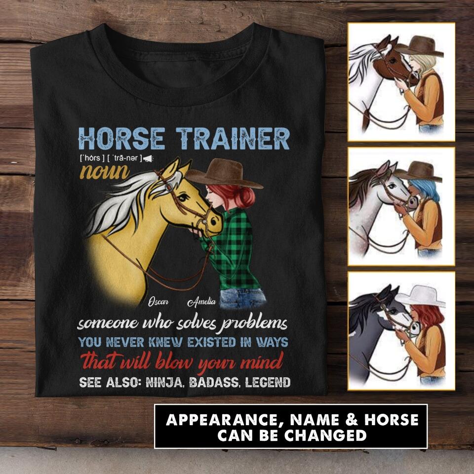 Personalized Horse Trainer Tshirt Printed NQC0906