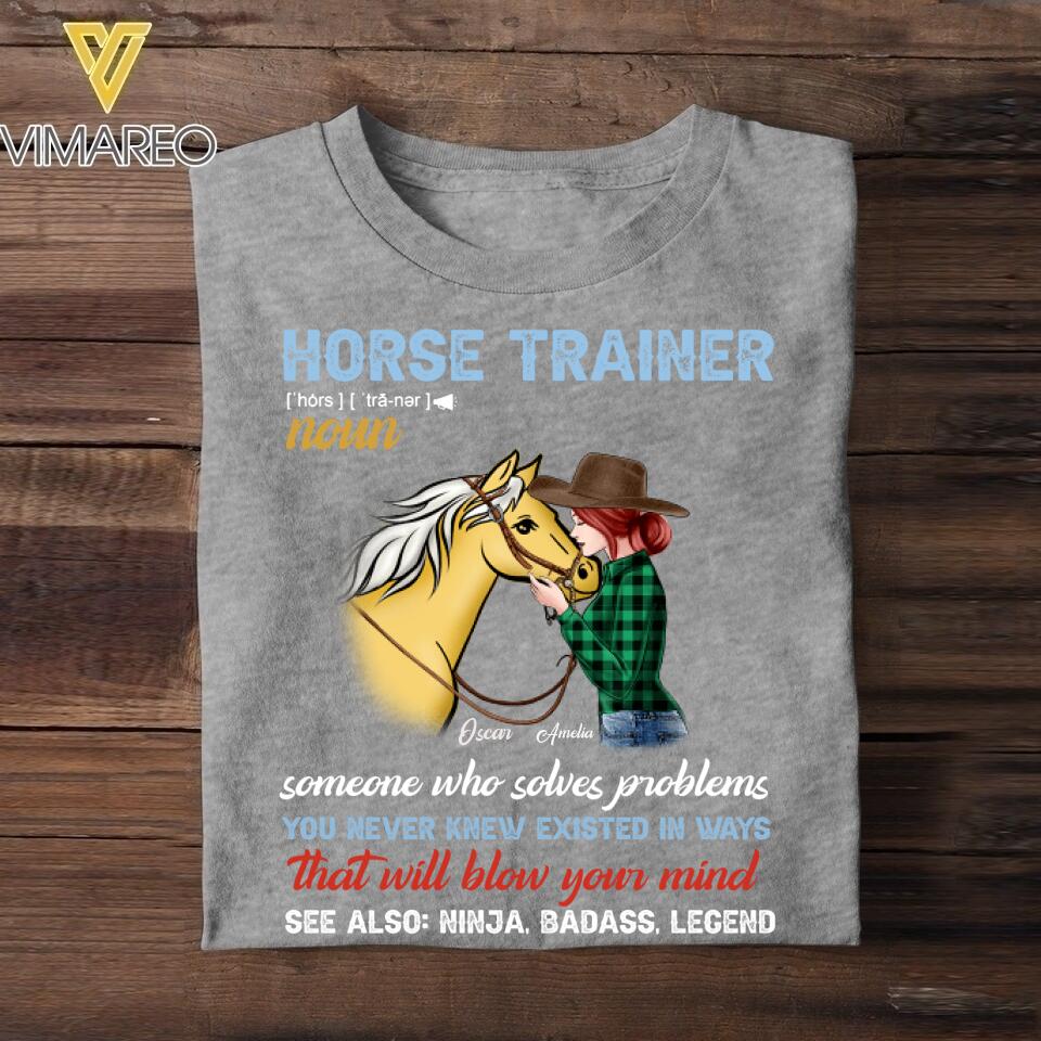 Personalized Horse Trainer Tshirt Printed NQC0906