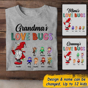 Personalized Grandma's Love Bugs Tshirt Printed 22JUL-DT10