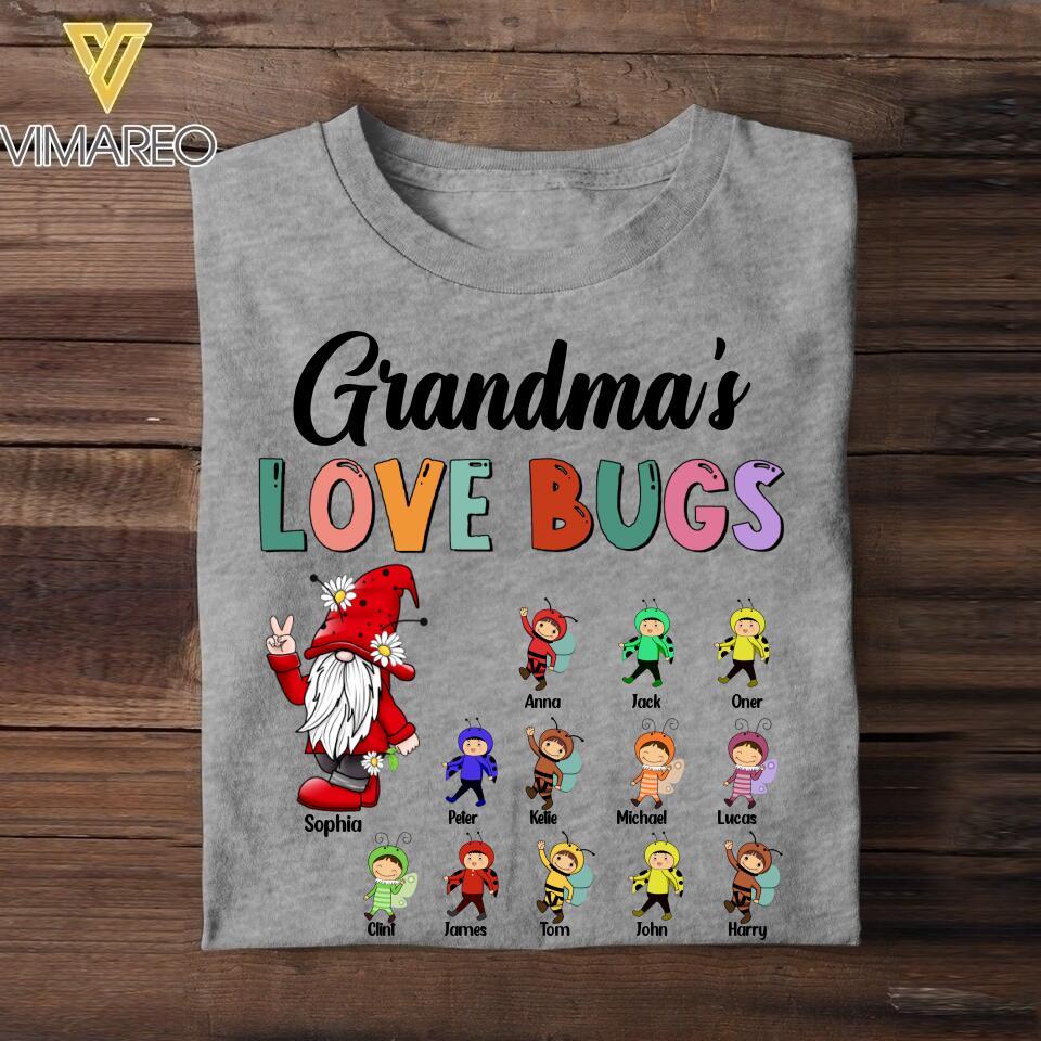 Personalized Grandma's Love Bugs Tshirt Printed 22JUL-DT10