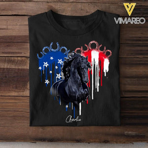 DH Personalized Friesian Horse Tshirt Printed DT1006