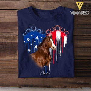 DH Personalized American Quarter Horse Tshirt Printed DT1006