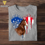 DH Personalized American Quarter Horse Tshirt Printed DT1006