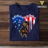 Personalized Dachshund Dog Flag Independence Day Tshirt Printed 22JUL-HY10