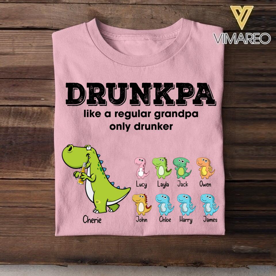 Personalized Drunkpa Like A Normal Grandpa Only Drunker  Kid Tshirt Printed QTDT1306