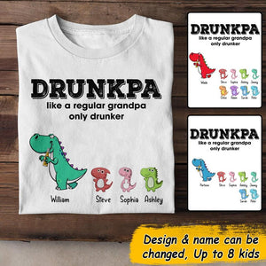 Personalized Drunkpa Like A Normal Grandpa Only Drunker  Kid Tshirt Printed QTDT1306