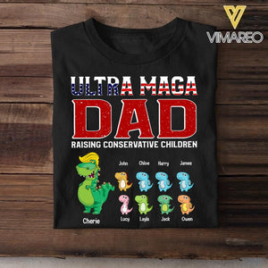 Personalized Ultra Maga Dad Kid Name Tshirt Printed QTVQ1306