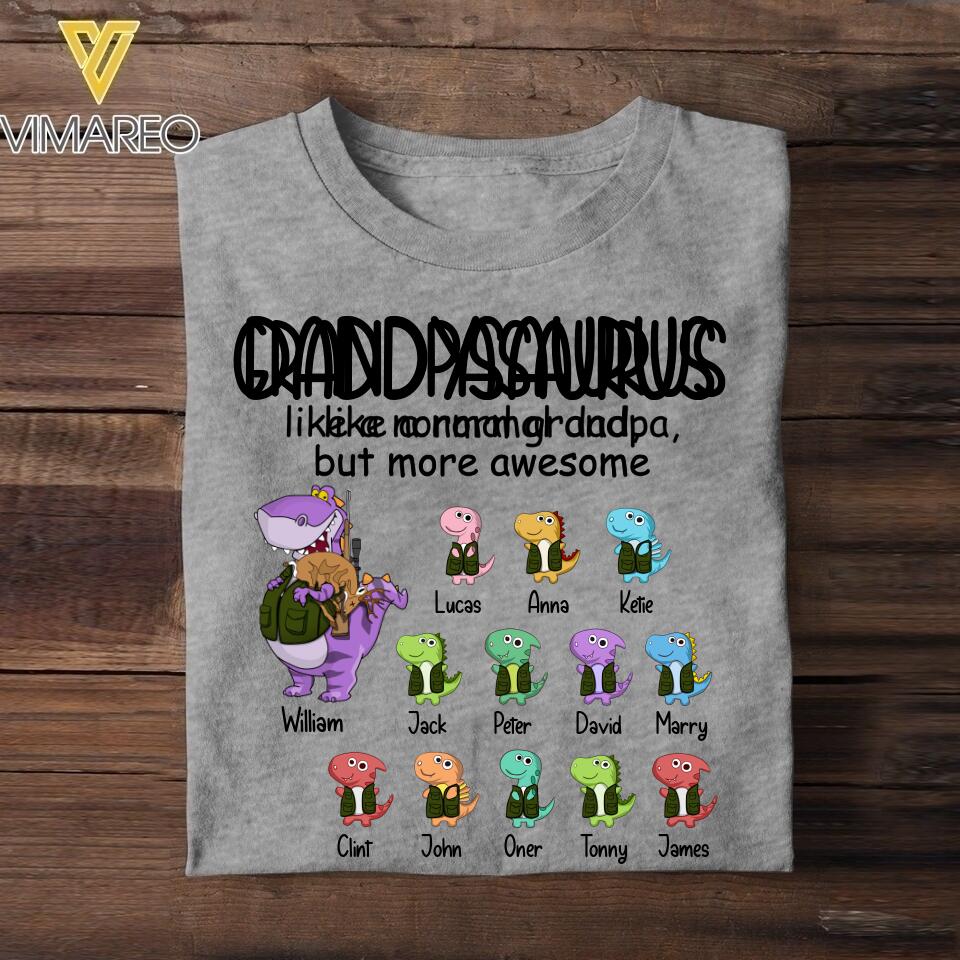 Personalized Hunting Lovers Grandpasaurus And Kids Tshirt Printed 22JUL-DT13