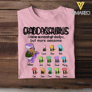 Personalized Hunting Lovers Grandpasaurus And Kids Tshirt Printed 22JUL-DT13