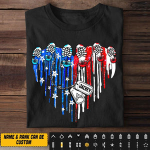 Personalized US Soldier Flag Independence Day Tshirt Printed 22JUL-HQ13