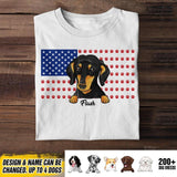 Personalized Happy Independence Day Dog Tshirt Printed NQĐT1406