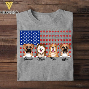 Personalized Happy Independence Day Dog Tshirt Printed NQĐT1406