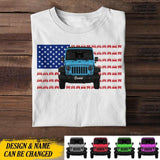 Personalized Happy Independence Day Jeep Tshirt Printed NQĐT1406