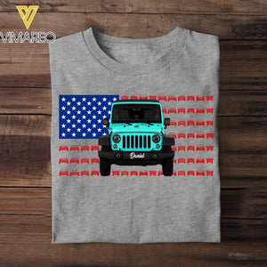 Personalized Happy Independence Day Jeep Tshirt Printed NQĐT1406