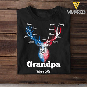 Personalized Grandpa Flag Independence Day Tshrit Printed 22JUL-HC14