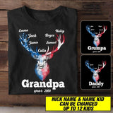 Personalized Grandpa Flag Independence Day Tshrit Printed 22JUL-HC14