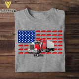 Personalized Happy Independence Day Truck Tshirt Printed NQĐT1406