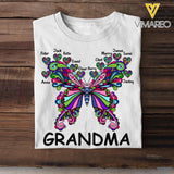 Personalized Grandma Butterfly Tshirt Printed 22JUL-DT15