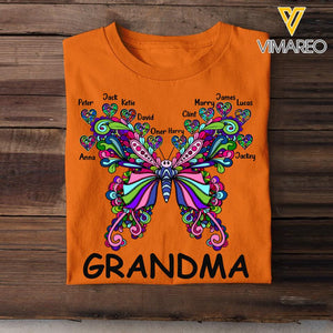 Personalized Grandma Butterfly Tshirt Printed 22JUL-DT15