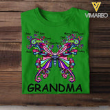 Personalized Grandma Butterfly Tshirt Printed 22JUL-DT15