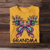 Personalized Grandma Butterfly Tshirt Printed 22JUL-DT15