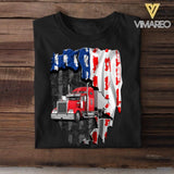 Personalized Truck Flag Independence Day Tshirt Printed NQHQ1506