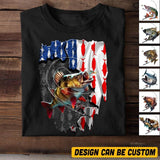 Personalized Fish Flag Independence Day Tshirt Printed NQHQ1506