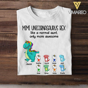 Personalized Mimi Unicornasaurus Rex Like A Normal Grandma Tshirt Mother's Day Gifts 22JUL-DT15