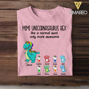 Personalized Mimi Unicornasaurus Rex Like A Normal Grandma Tshirt Mother's Day Gifts 22JUL-DT15