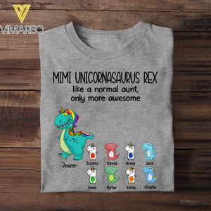 Personalized Mimi Unicornasaurus Rex Like A Normal Grandma Tshirt Mother's Day Gifts 22JUL-DT15