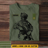 Personalized Swedish Soldier/Veterans Tshirt Printed 22JUL-HQ15